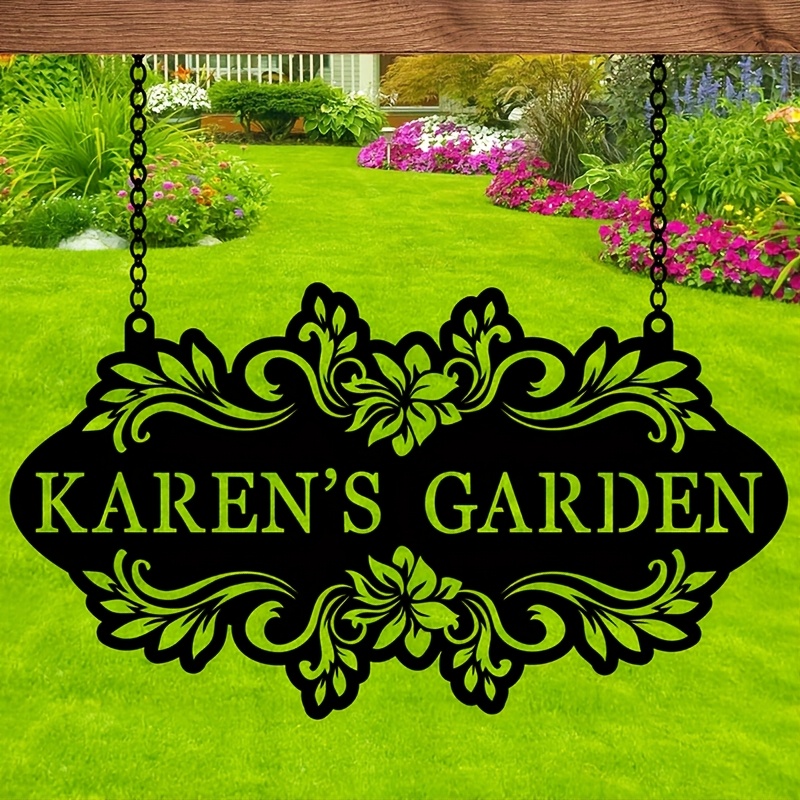 Outdoor Furniture Metal - Letrero de Metal Personalizado con Nombre/Texto/Fecha,