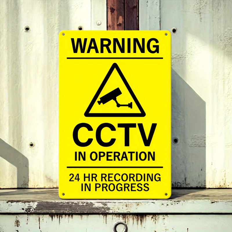 Outdoor Furniture Metal - Señal de advertencia de CCTV de