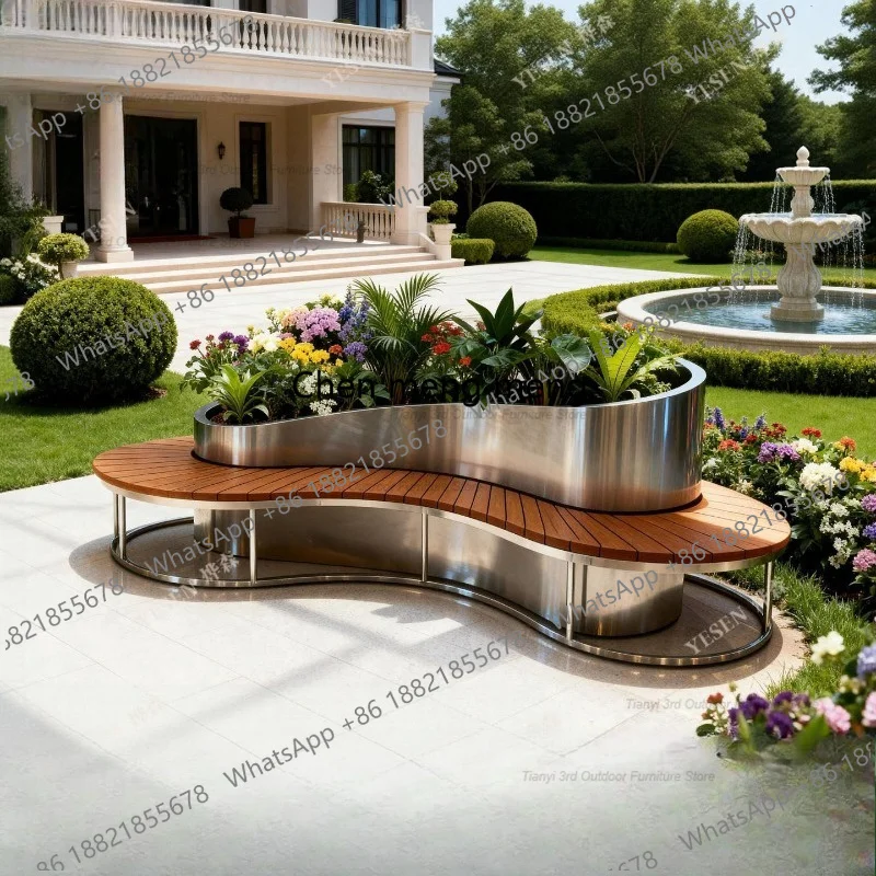 Jardinera de Acero Inoxidable  - Outdoor Furniture Metal Chairs reseña y precio