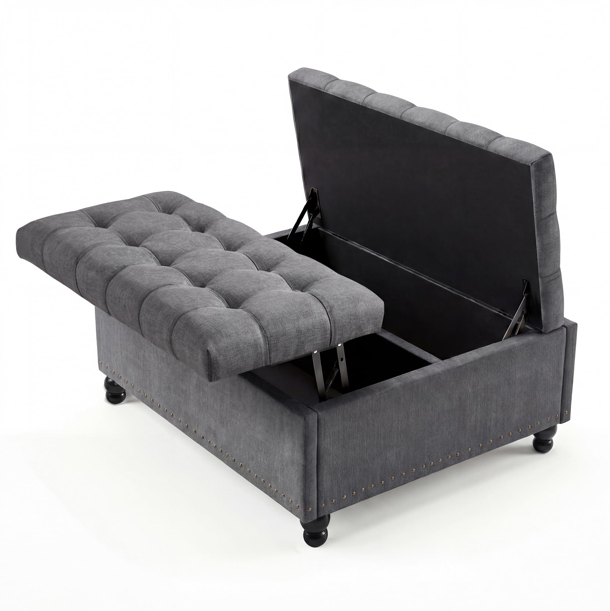 Otomana de Almacenamiento con  - Outdoor Furniture Wood reseña y precio