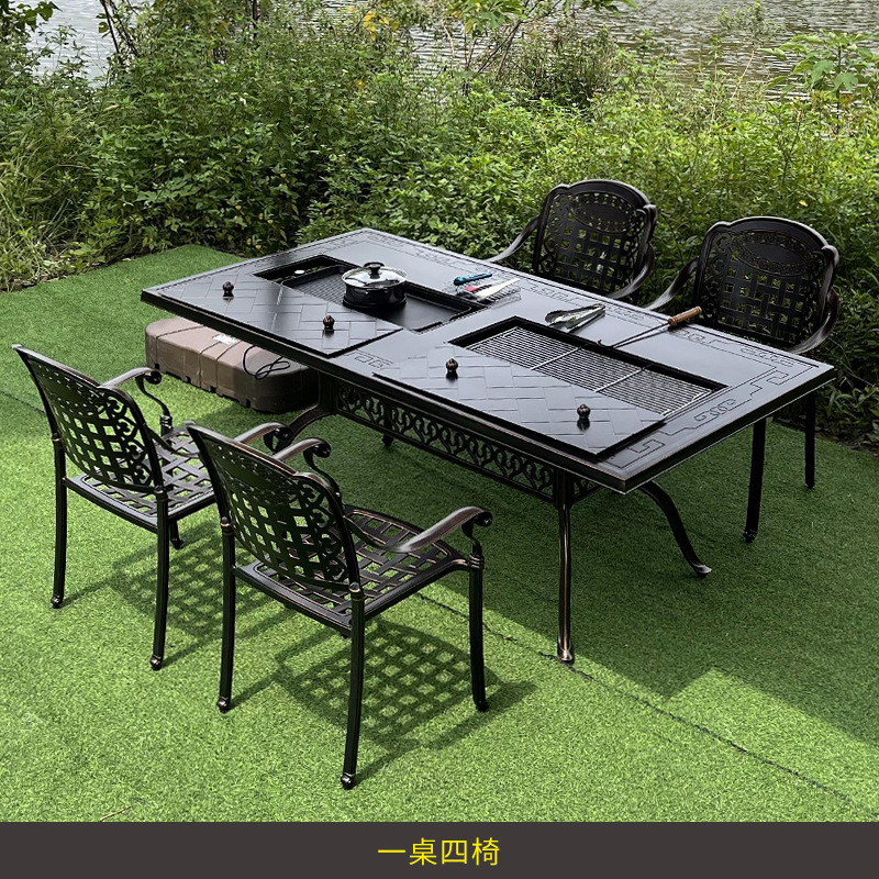 Conjunto de Muebles de Hierro  - Outdoor Furniture Wood reseña y precio